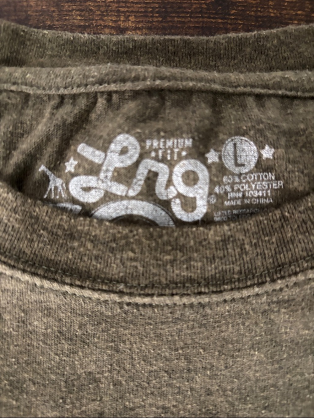 Lrg All Seasons Short Sleeve Tee in Olive Green with White Print - Picture 2 of 2